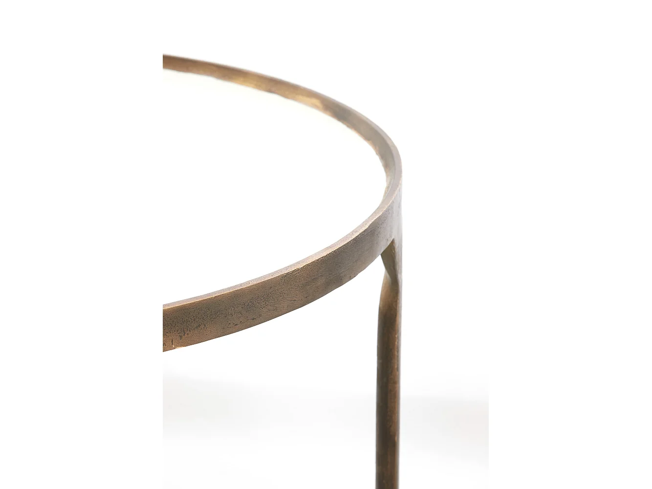 Table basse ELI - Ø85x42 cm - Blanc - Lot de 2