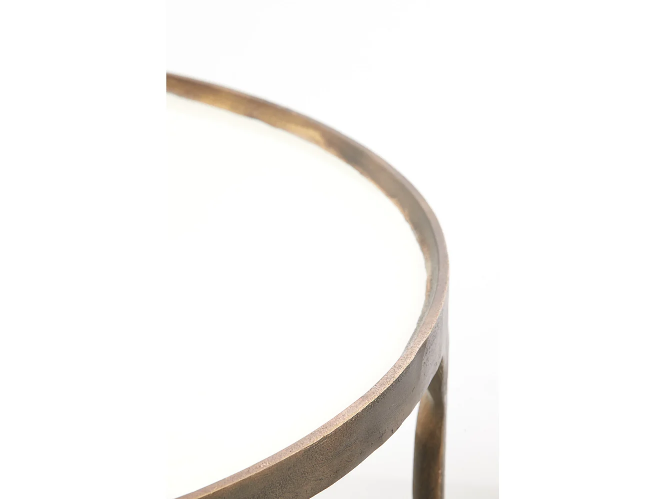 Table basse ELI - Ø85x42 cm - Blanc - Lot de 2