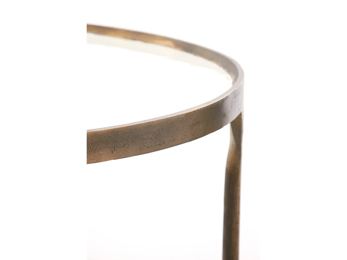 Table basse ELI - Ø85x42 cm - Blanc - Lot de 2