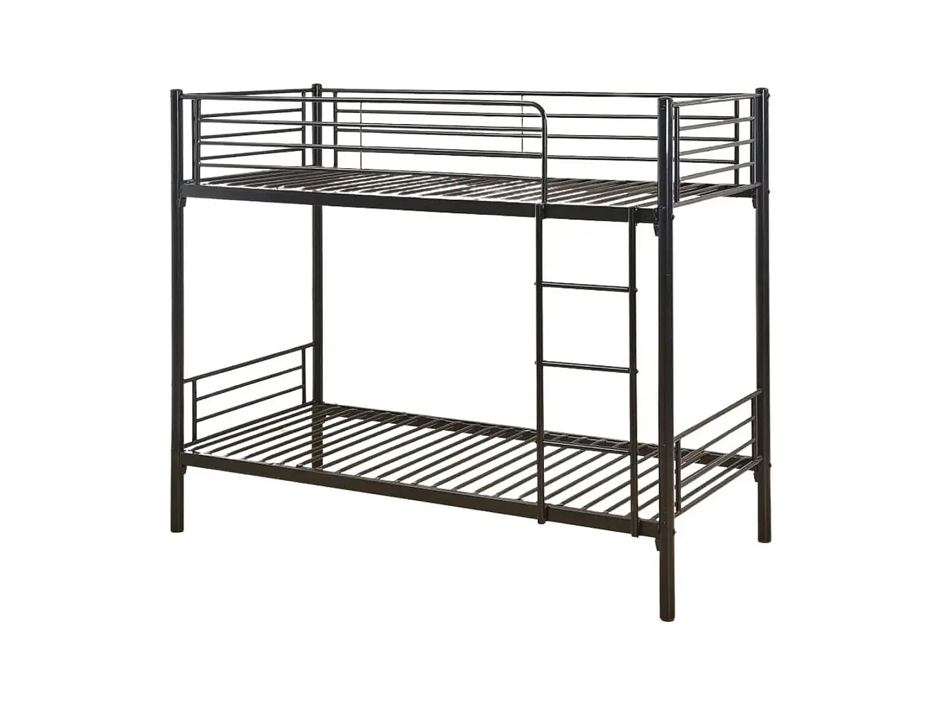 Pack : Lit superposé + Matelas compris Séparable métal LUNA 1+1 90x190 cm sommier inclus noir