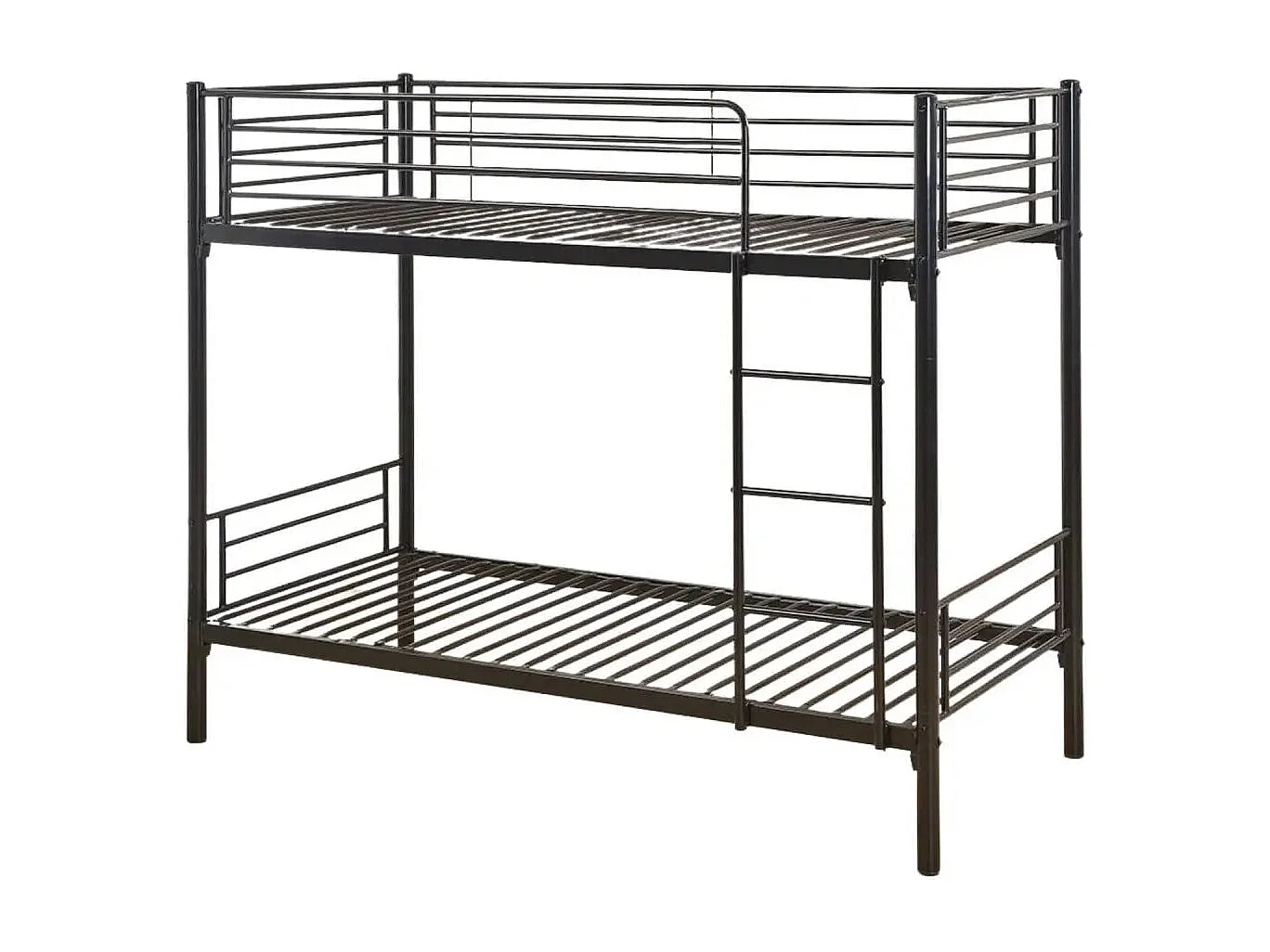 Pack : Lit superposé + Matelas compris Séparable métal LUNA 1+1 90x190 cm sommier inclus noir