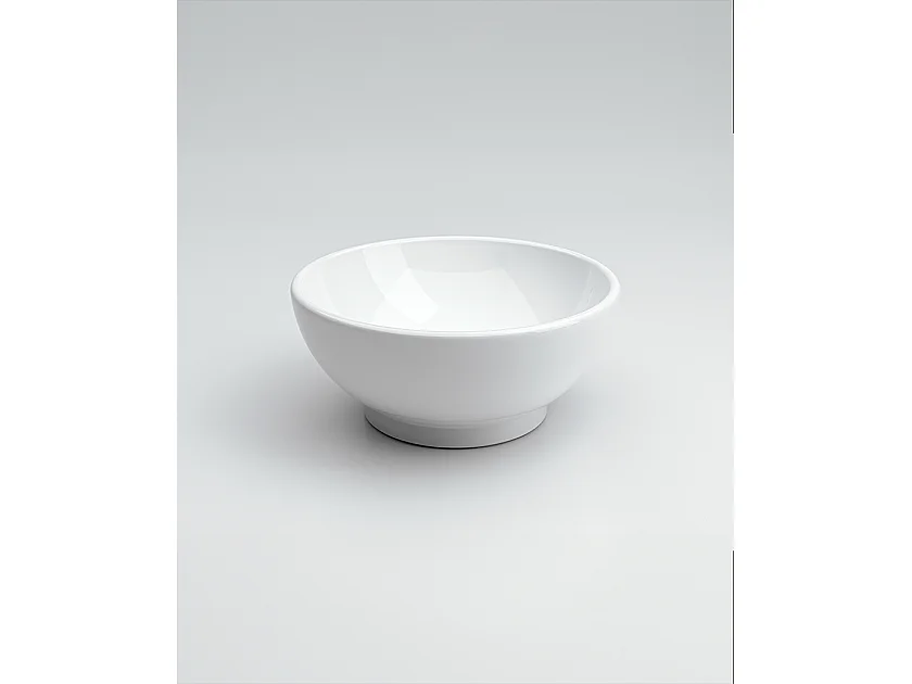 Mobile bagno Top L 140 x P 46 con lavabo in appoggio poro noce cassettiera blu oceano specchio rotondo