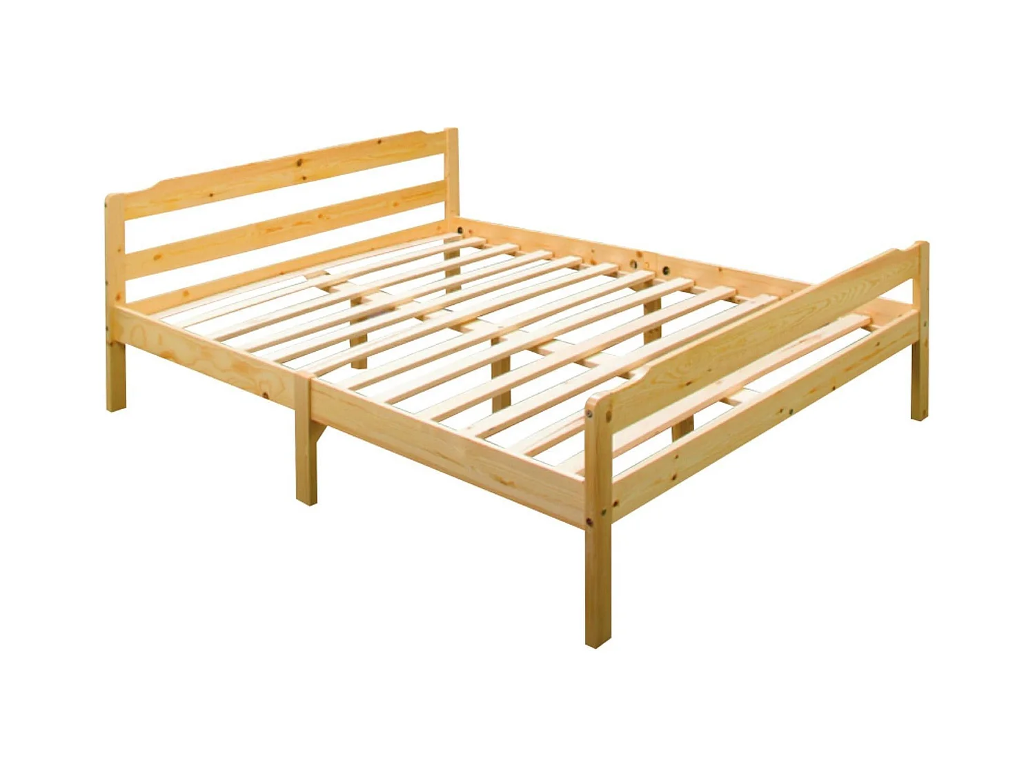 Lit DAVID en pin naturel 140 x 190 cm