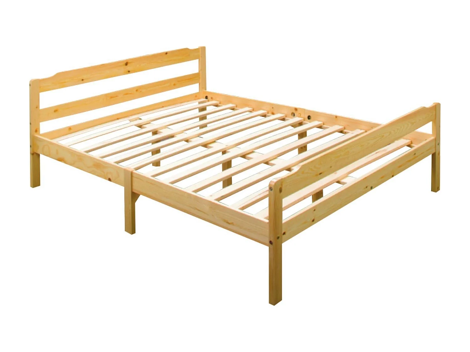 Lit DAVID en pin naturel 140 x 190 cm