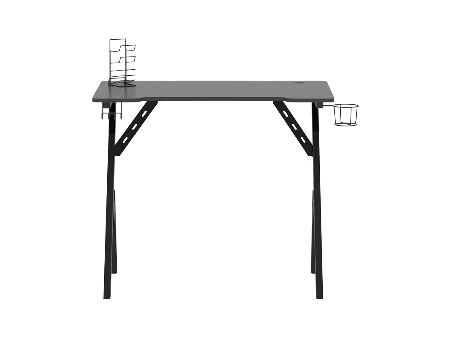 Garden Furniture -  Bureau de jeu avec pieds en forme de Y Noir 90x60x75 cm