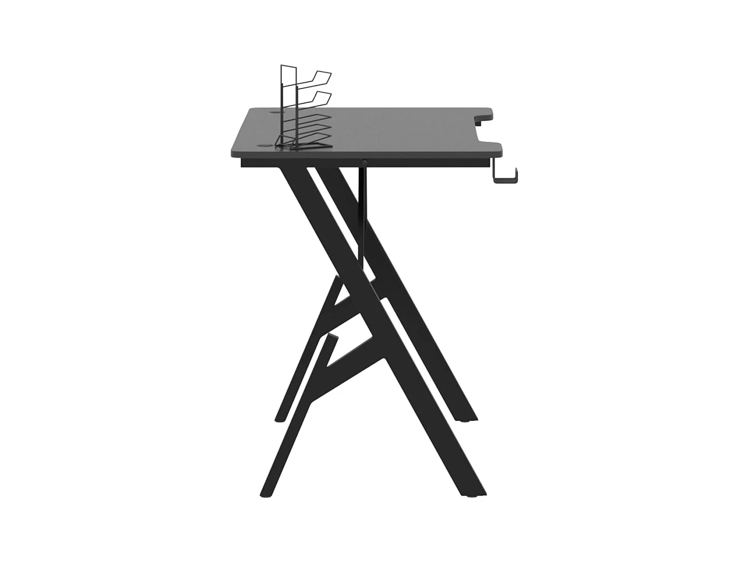 Garden Furniture -  Bureau de jeu avec pieds en forme de Y Noir 90x60x75 cm