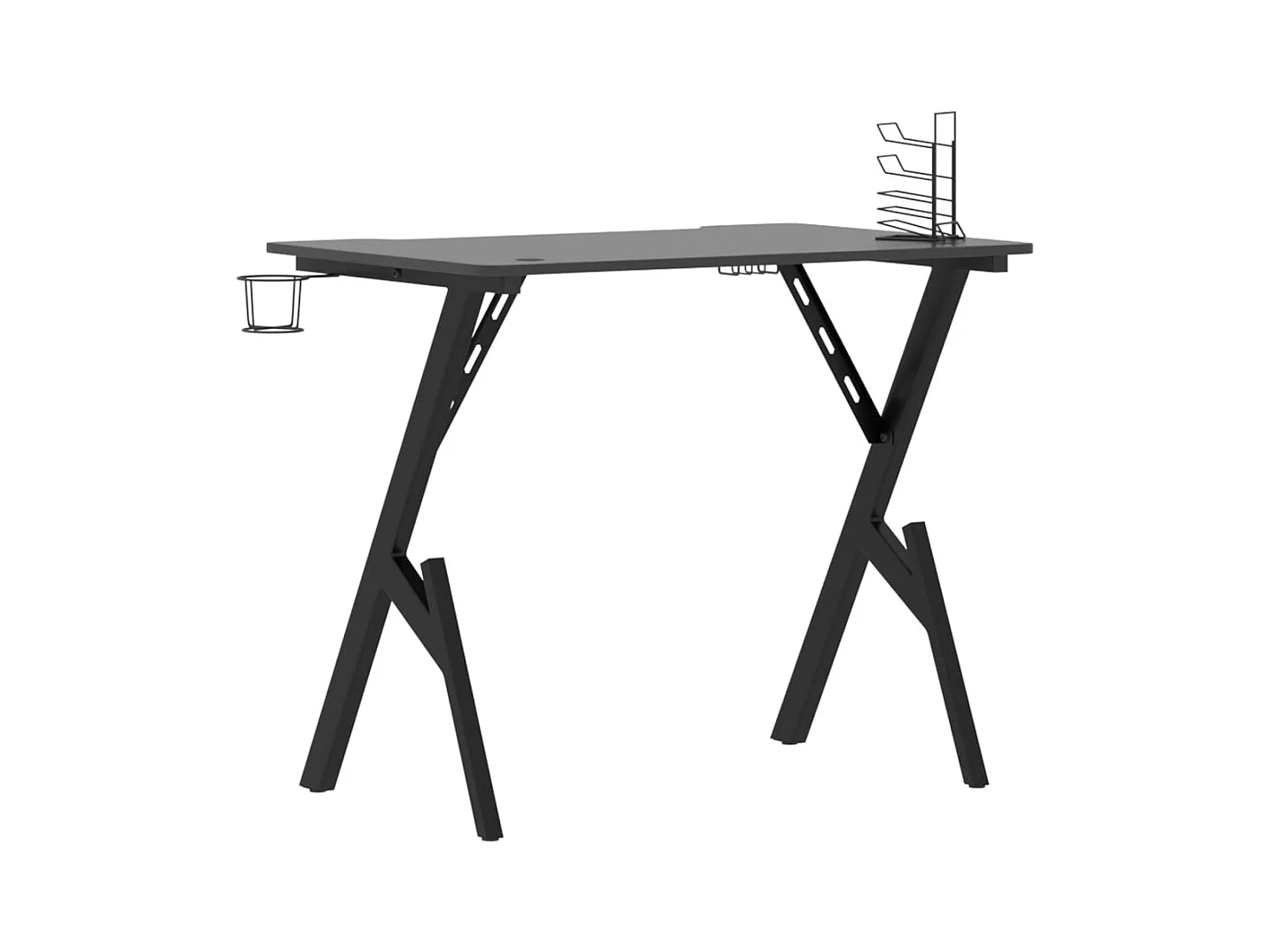 Garden Furniture -  Bureau de jeu avec pieds en forme de Y Noir 90x60x75 cm