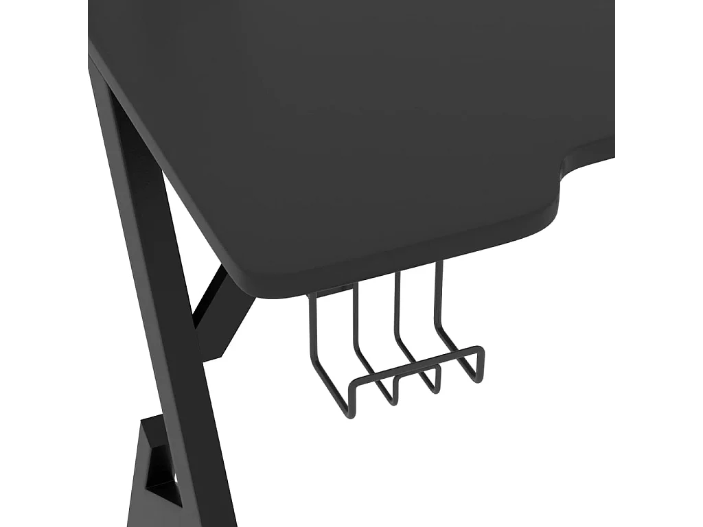 Garden Furniture -  Bureau de jeu avec pieds en forme de Y Noir 90x60x75 cm