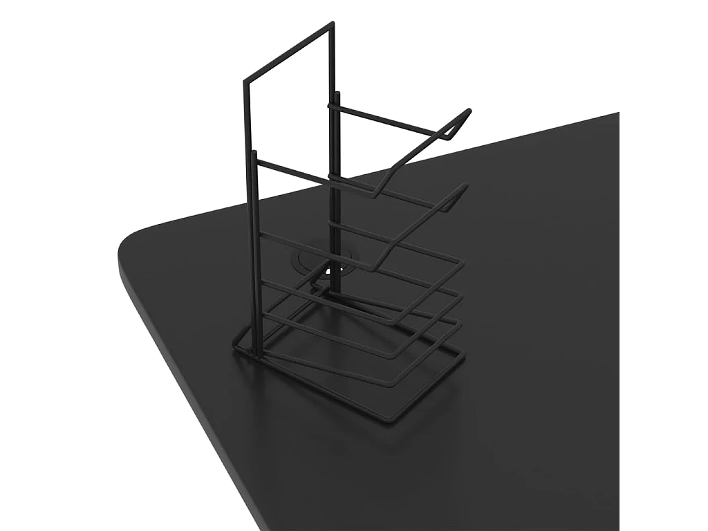 Garden Furniture -  Bureau de jeu avec pieds en forme de Y Noir 90x60x75 cm