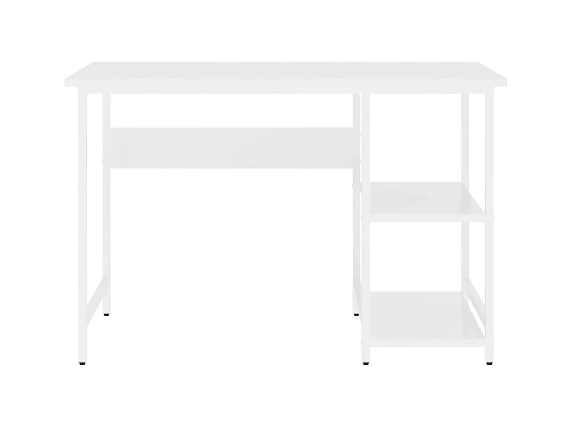 André-Léon  Bureau d'ordinateur Blanc 105x55x72 cm MDF et métal