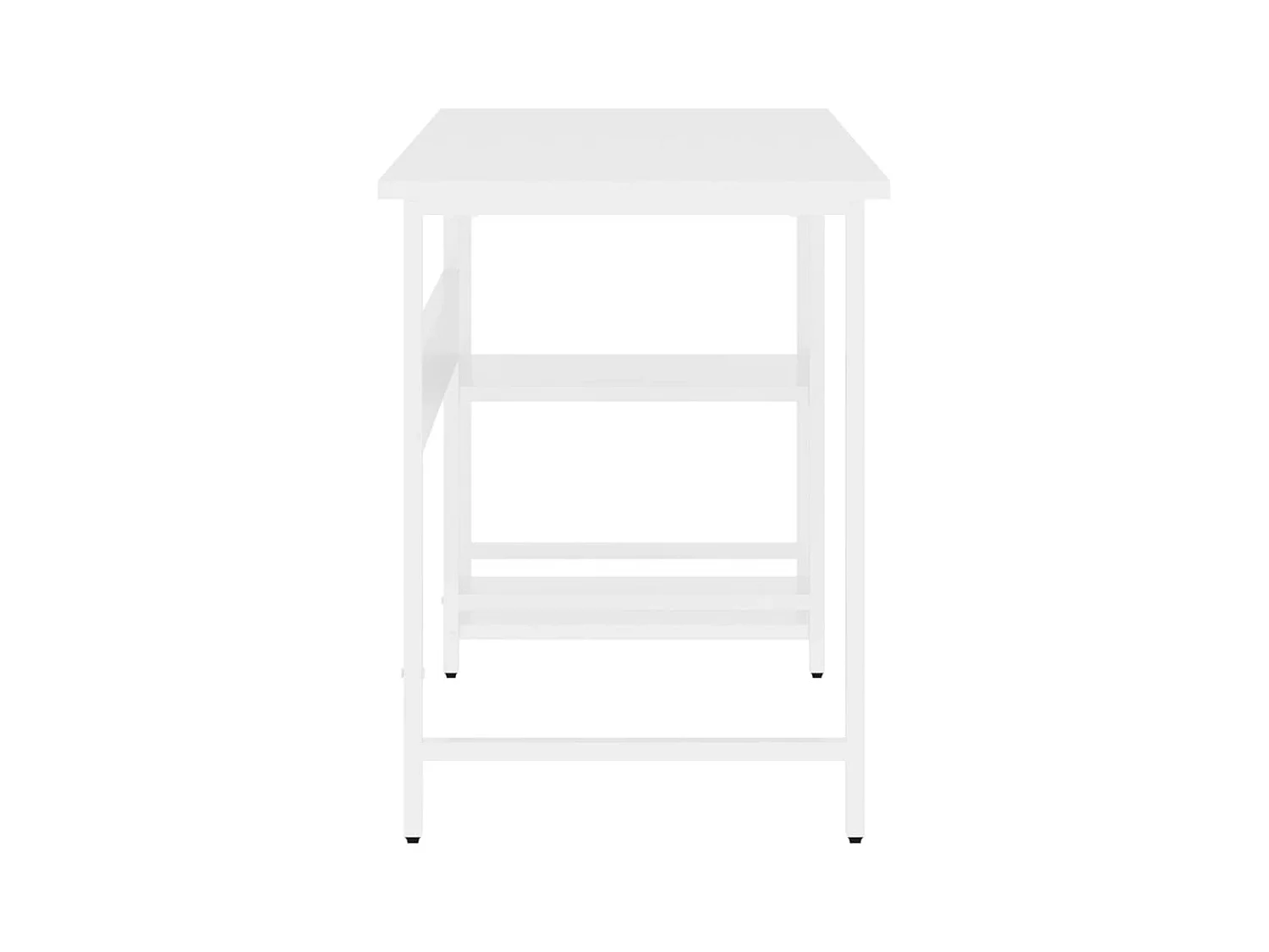 André-Léon  Bureau d'ordinateur Blanc 105x55x72 cm MDF et métal