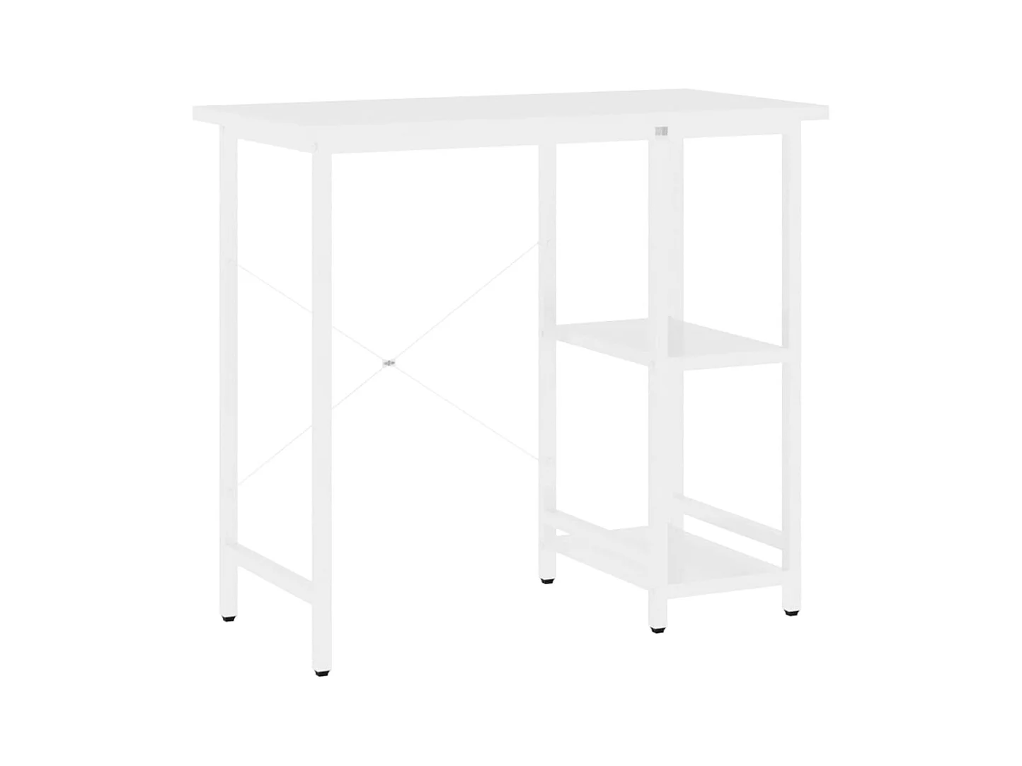 Drenin  Bureau d'ordinateur Blanc 80x40x72 cm MDF et métal