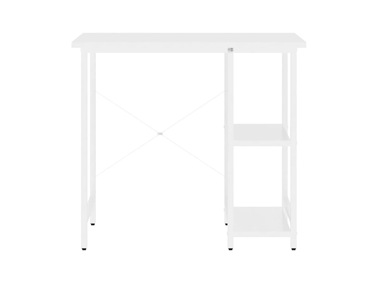 Drenin  Bureau d'ordinateur Blanc 80x40x72 cm MDF et métal