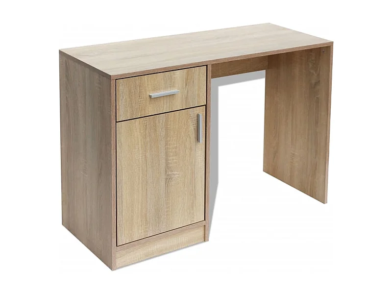 Austin Michael  Escritorio con cajón y armario roble 100x40x73 cm