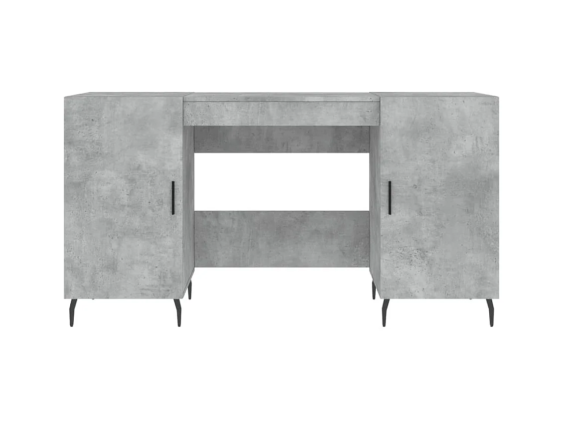 Rhea  Bureau gris béton 140x50x75 cm bois d'ingénierie