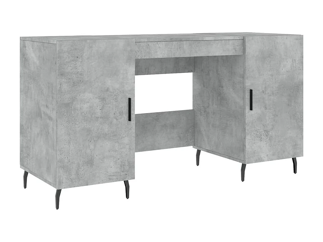 Rhea  Bureau gris béton 140x50x75 cm bois d'ingénierie