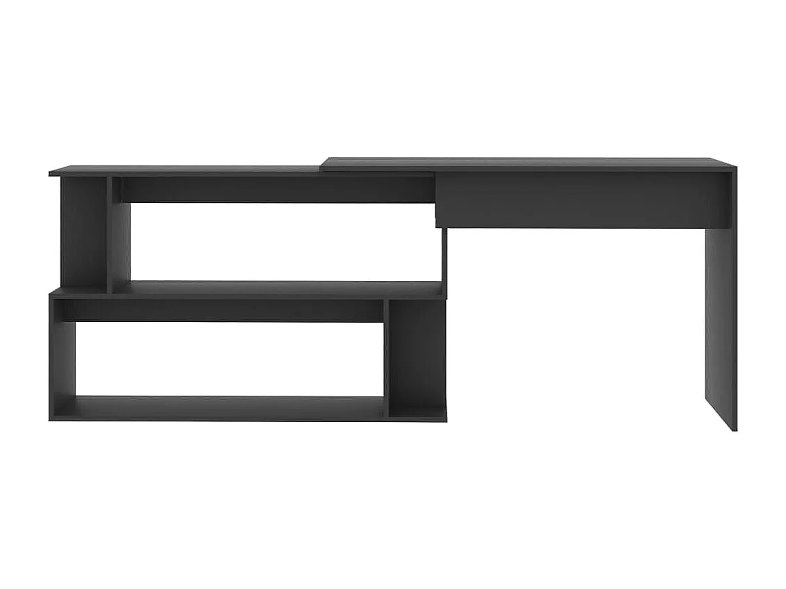 Jakobstad  Bureau d'angle Gris 200x50x76 cm Aggloméré
