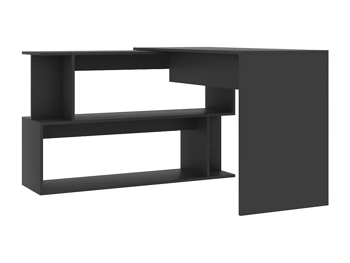 Jakobstad  Bureau d'angle Gris 200x50x76 cm Aggloméré