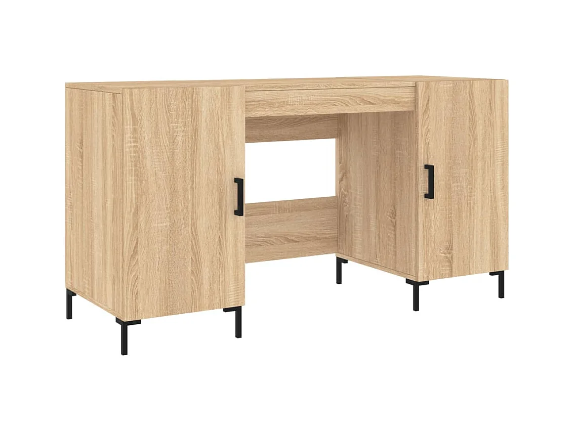 Ljorin  Bureau 140x50x75 cm bewerkt hout sonoma eikenkleurig