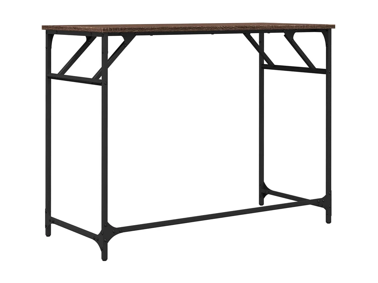 Eylem  Escritorio madera ingeniería y acero roble marrón 100x45x76 cm