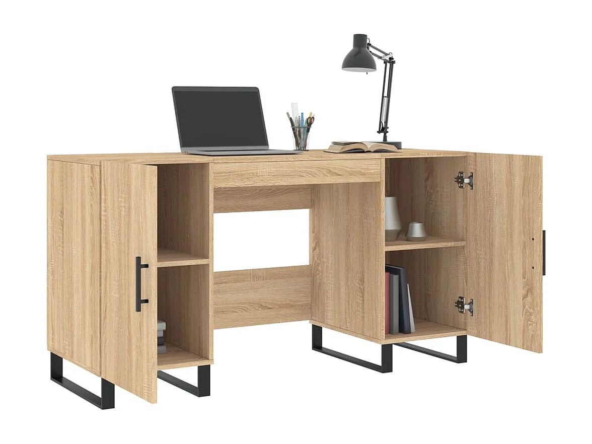 Sarlat-la-Canéda  Bureau chêne sonoma 140x50x75 cm bois d'ingénierie
