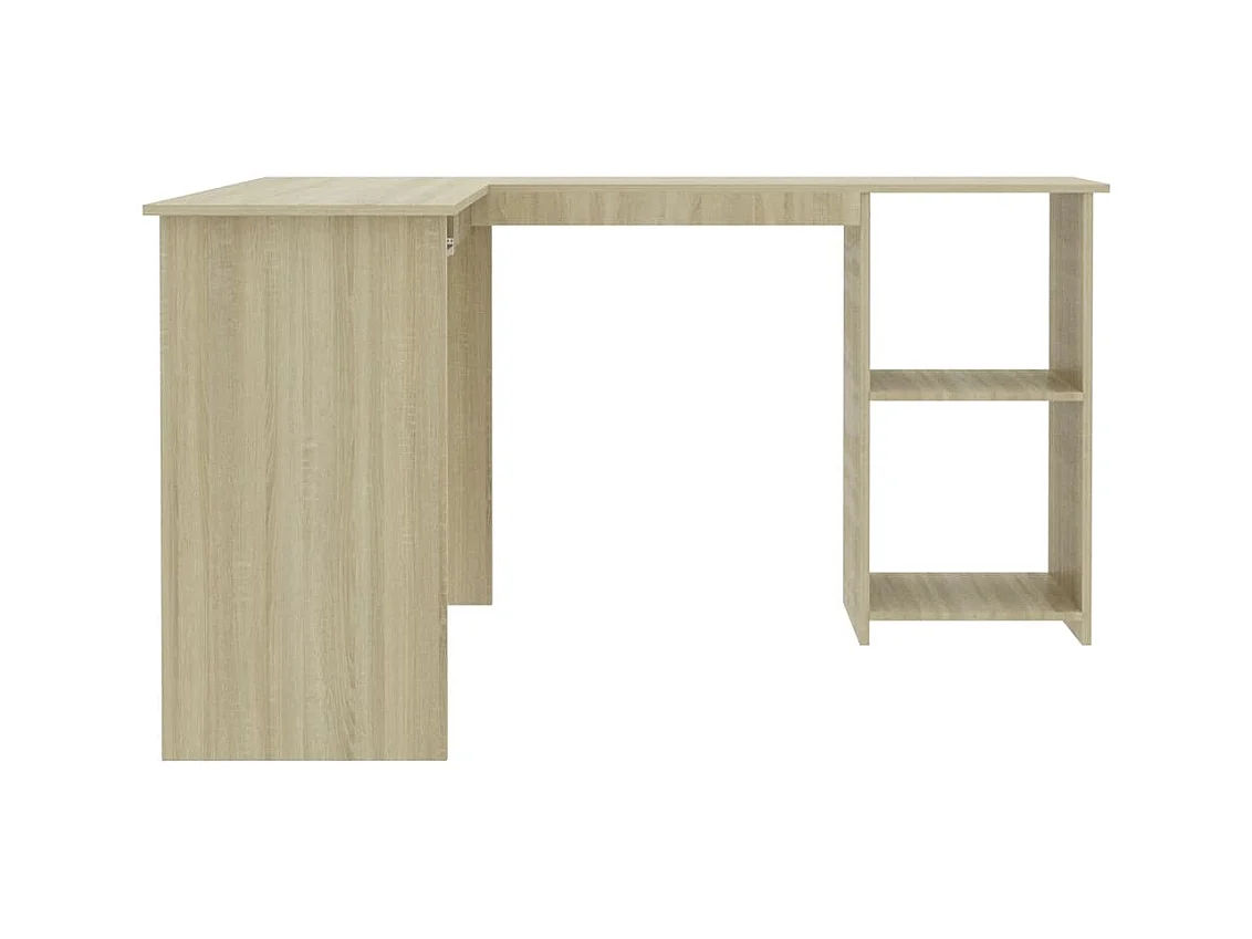 Skive  Bureau d'angle en forme de L Chêne sonoma Bois d'ingénierie