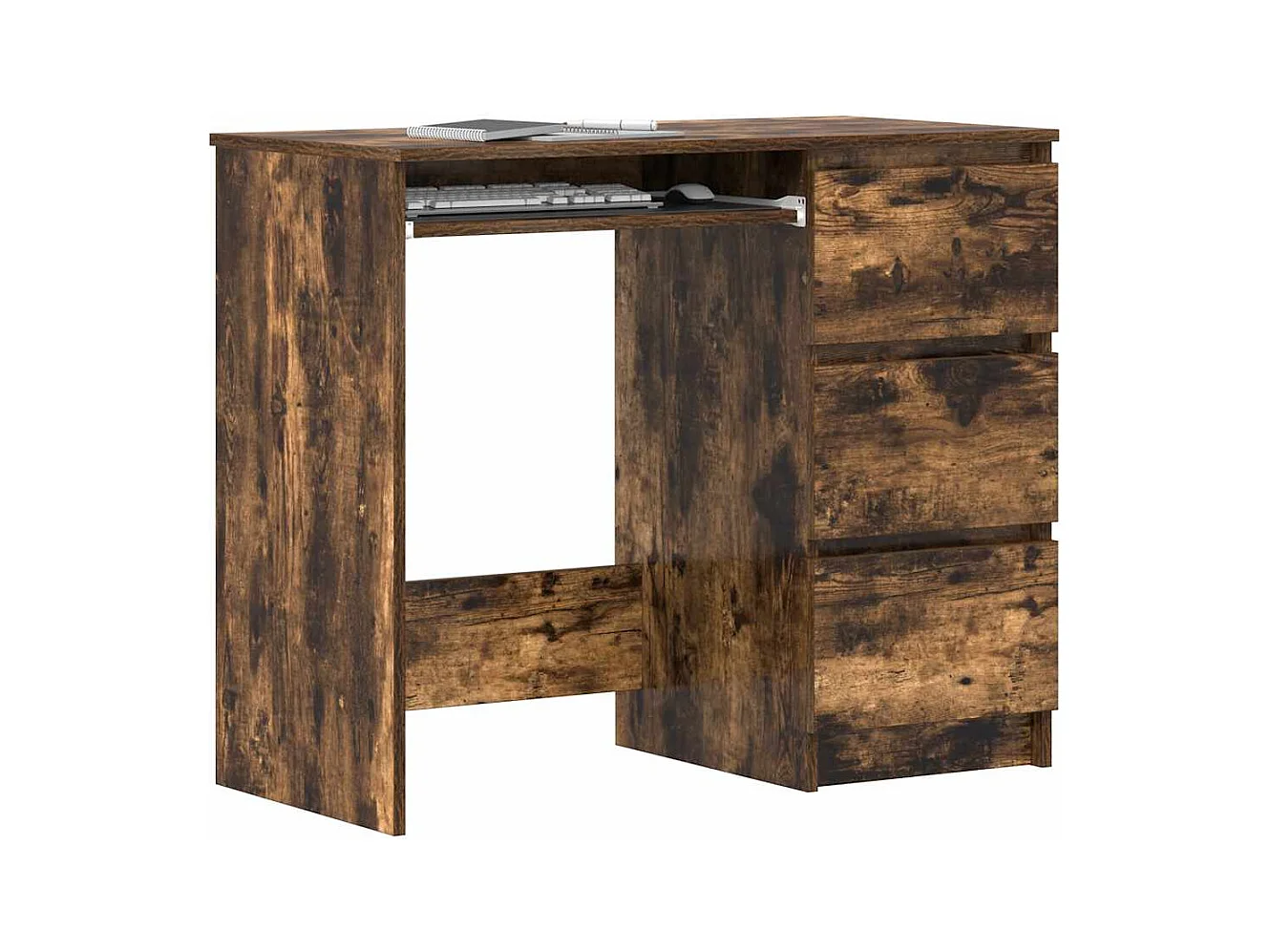 Rand Dean  Bureau Chêne fumé 90x45x76 cm Bois d'ingénierie