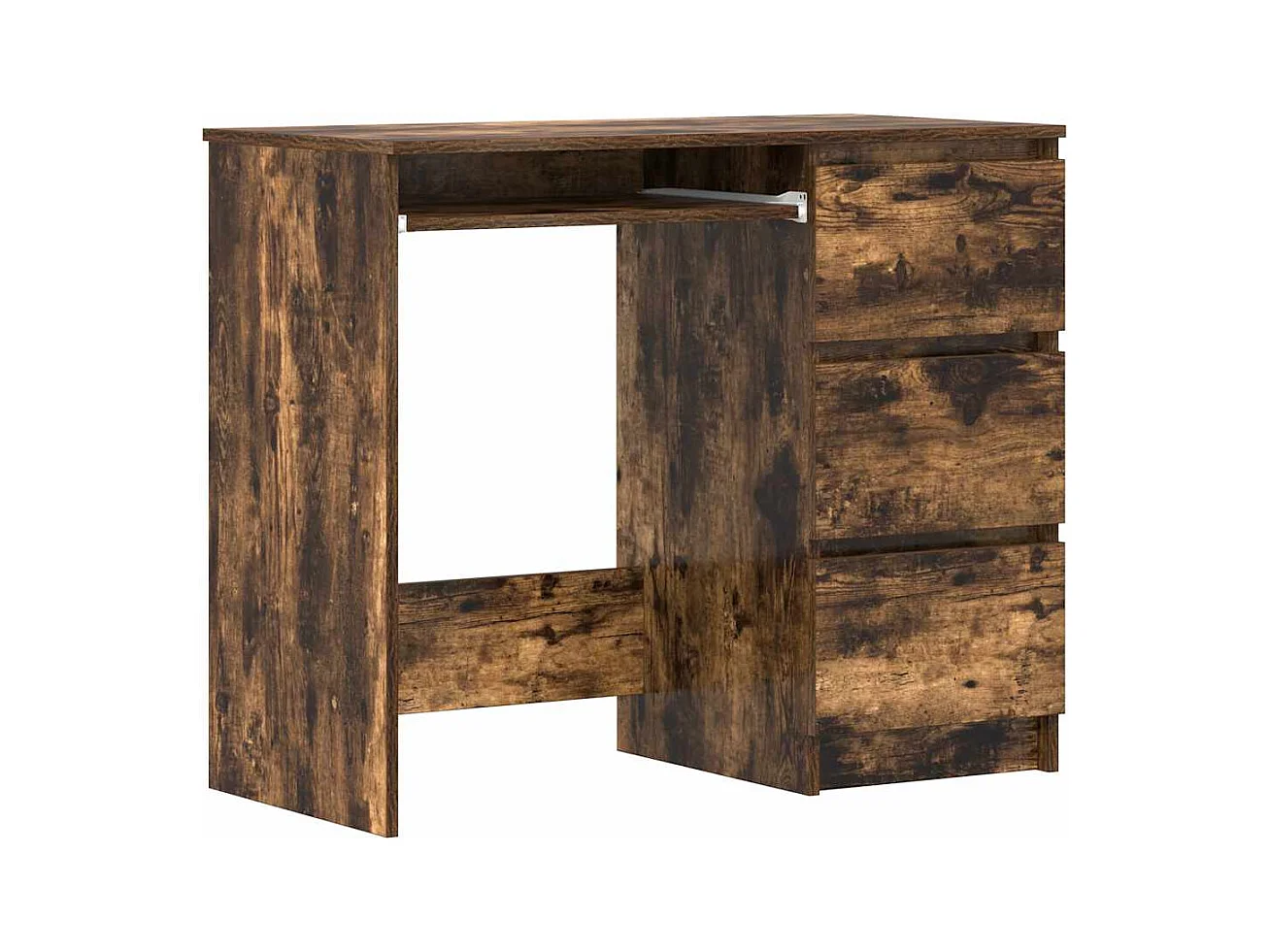Rand Dean  Bureau 90x45x76 cm bewerkt hout gerookt eikenkleurig