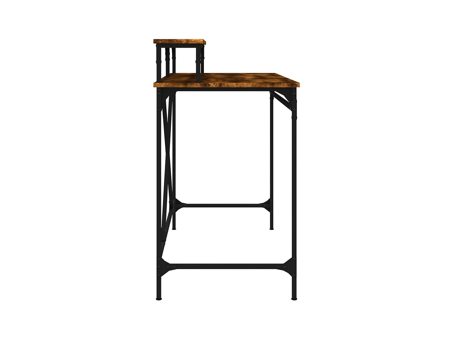 Fole  Bureau chêne fumé 100x50x90 cm bois d'ingénierie et fer