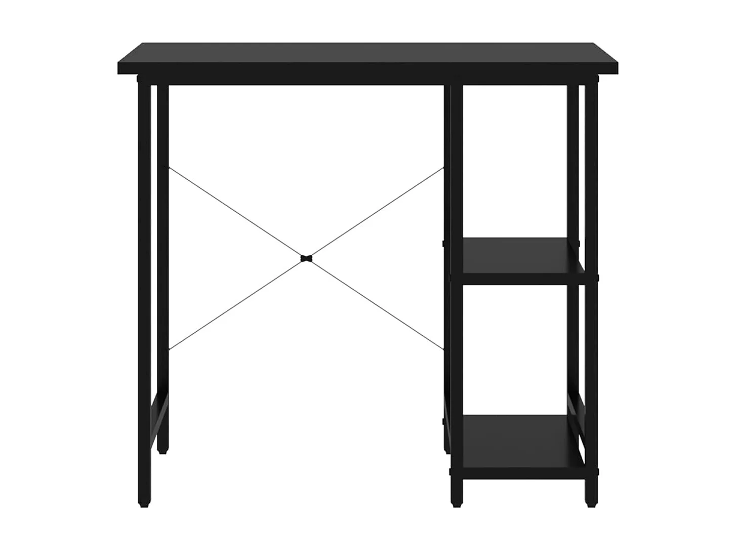 Drenin  Bureau d'ordinateur Noir 80x40x72 cm MDF et métal