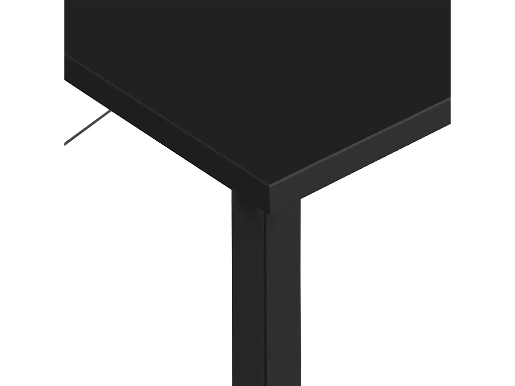 Drenin  Bureau d'ordinateur Noir 80x40x72 cm MDF et métal