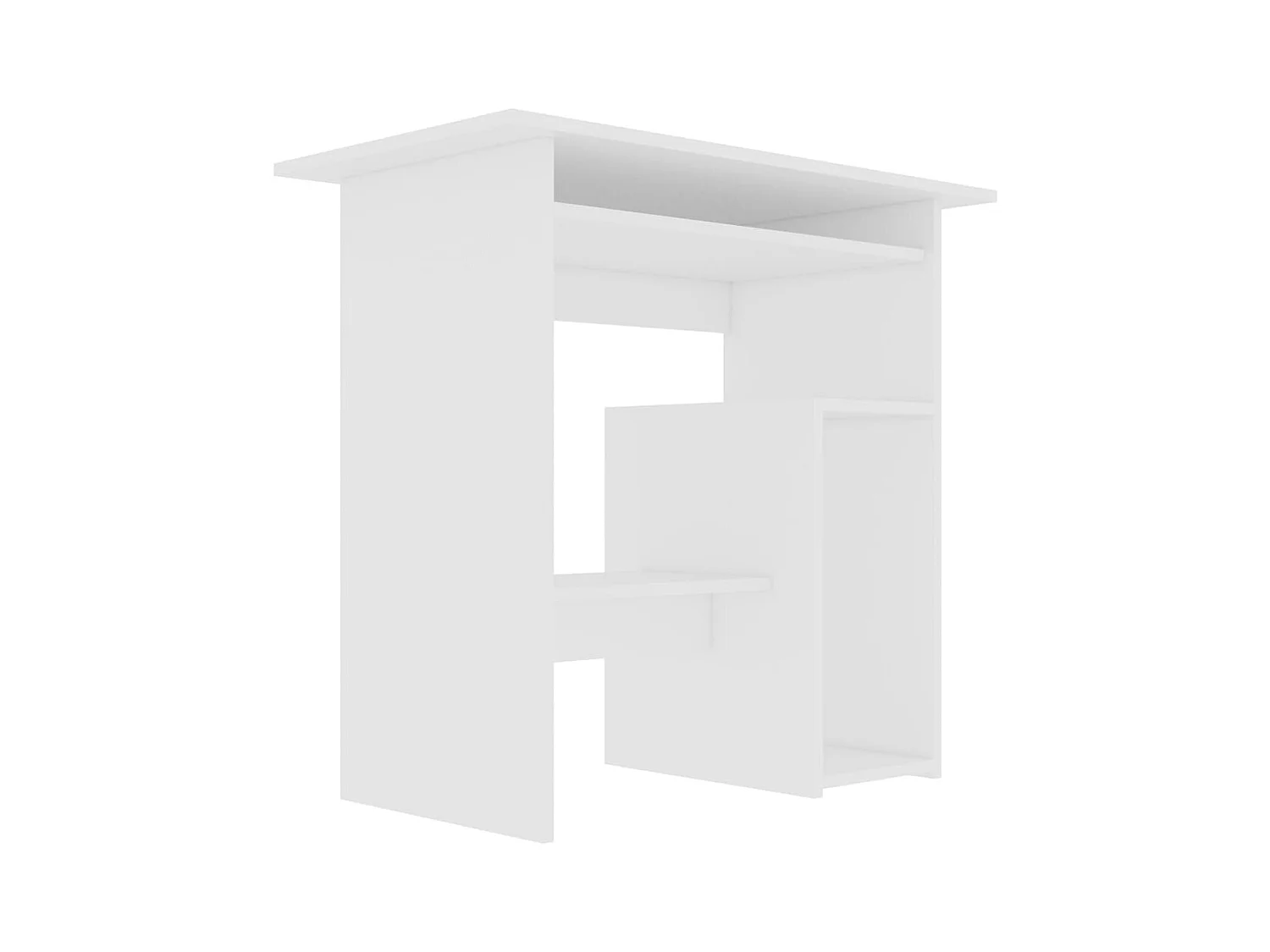 Liza  Bureau Blanc 80x45x74 cm Bois d’ingénierie