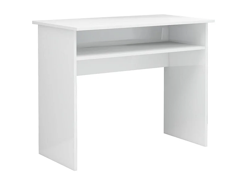 Wiek  Bureau Blanc brillant 90x50x74 cm Bois d'ingénierie