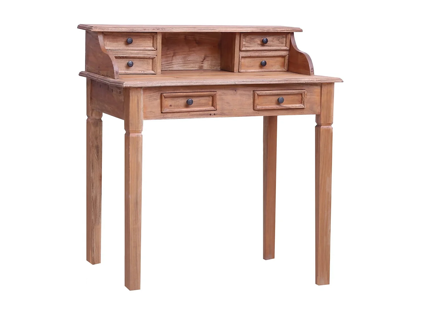 Crisje  Escritorio con cajones madera maciza de caoba 90x50x101 cm