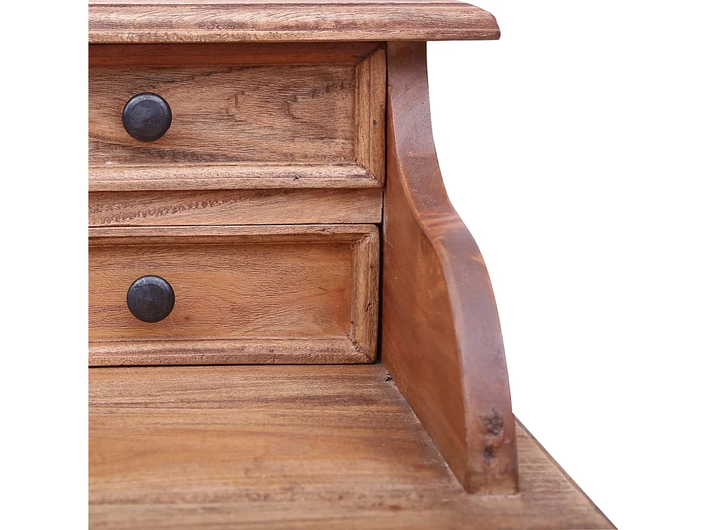 Crisje  Escritorio con cajones madera maciza de caoba 90x50x101 cm