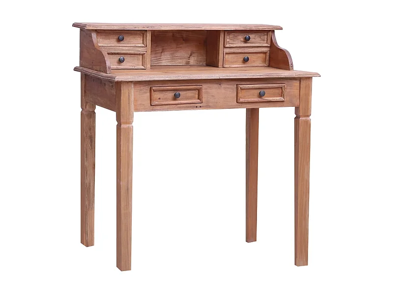 Crisje  Escritorio con cajones madera maciza de caoba 90x50x101 cm