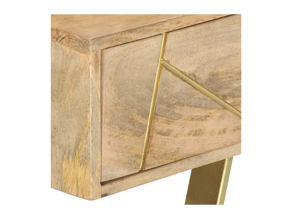 Xanlor  Bureau avec tiroirs 100x55x75 cm bois solide de manguier