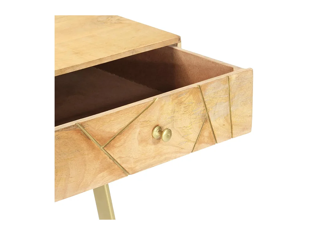 Xanlor  Bureau avec tiroirs 100x55x75 cm bois solide de manguier
