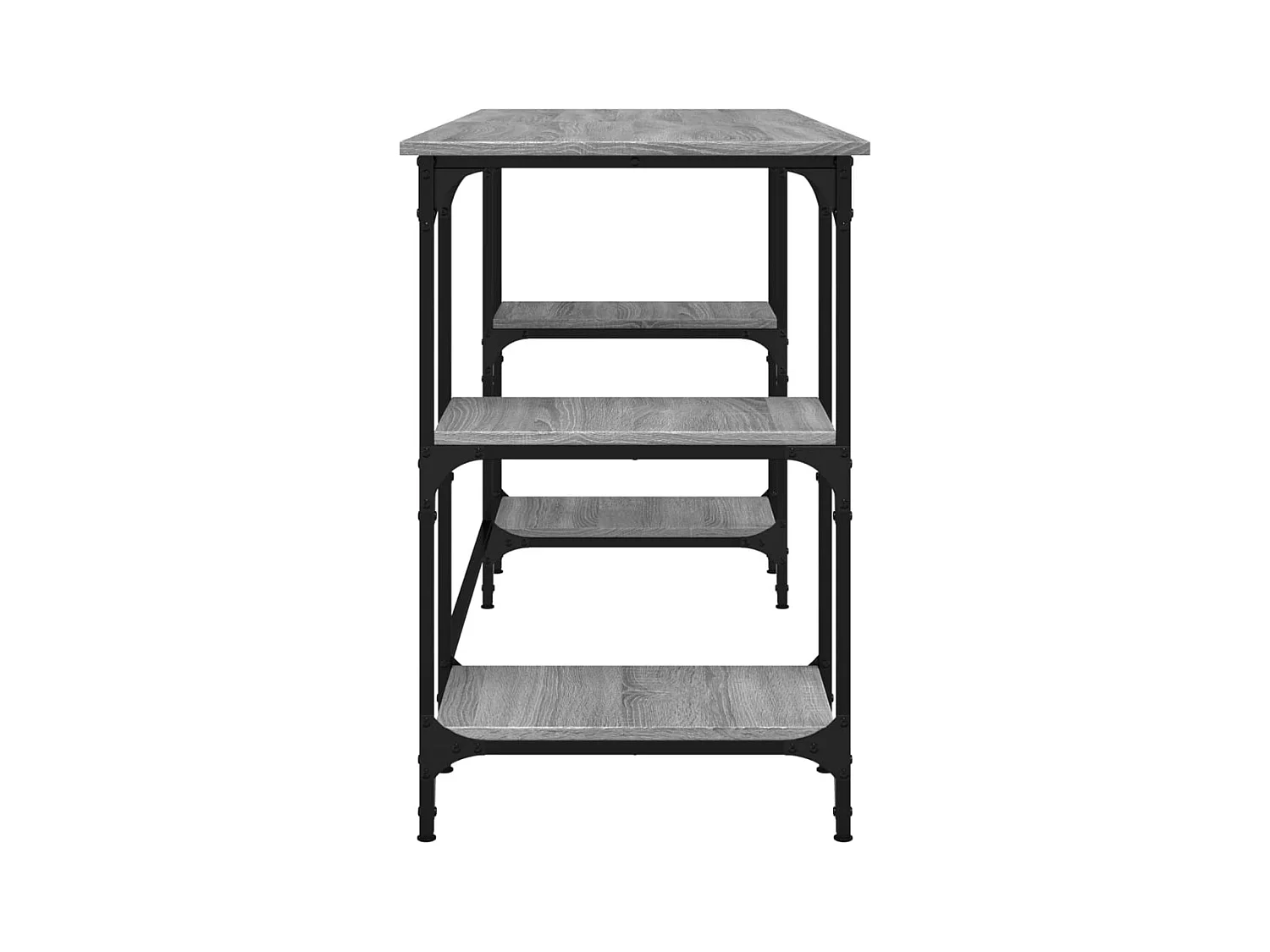 Caragh  Bureau sonoma gris 140x50x75 cm métal et bois d'ingénierie