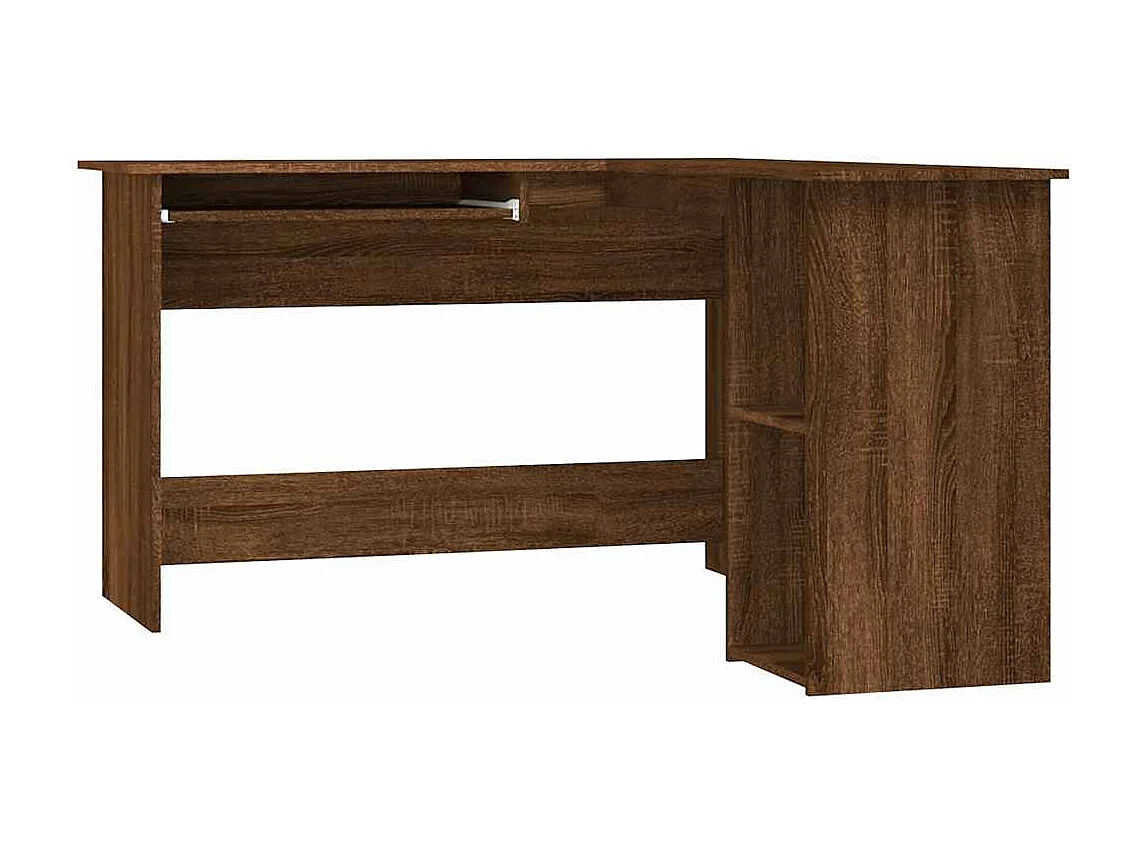 Skive  Bureau d'angle chêne marron 120x140x75 cm bois d'ingénierie
