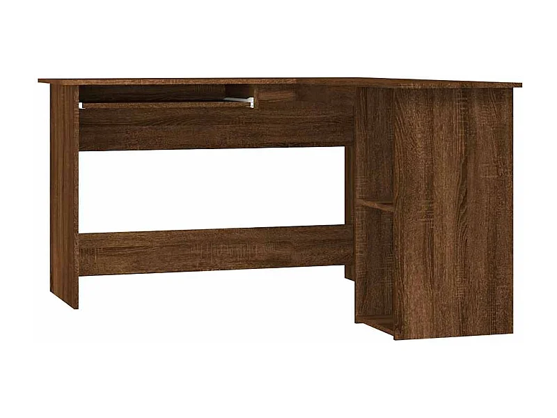 Skive  Bureau d'angle chêne marron 120x140x75 cm bois d'ingénierie