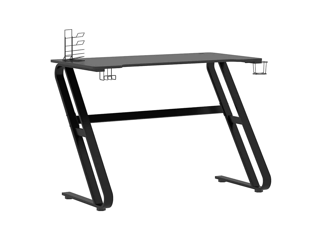 Paul-François-Alain  Bureau de jeu avec pieds en forme de ZZ Noir 110x60x75 cm