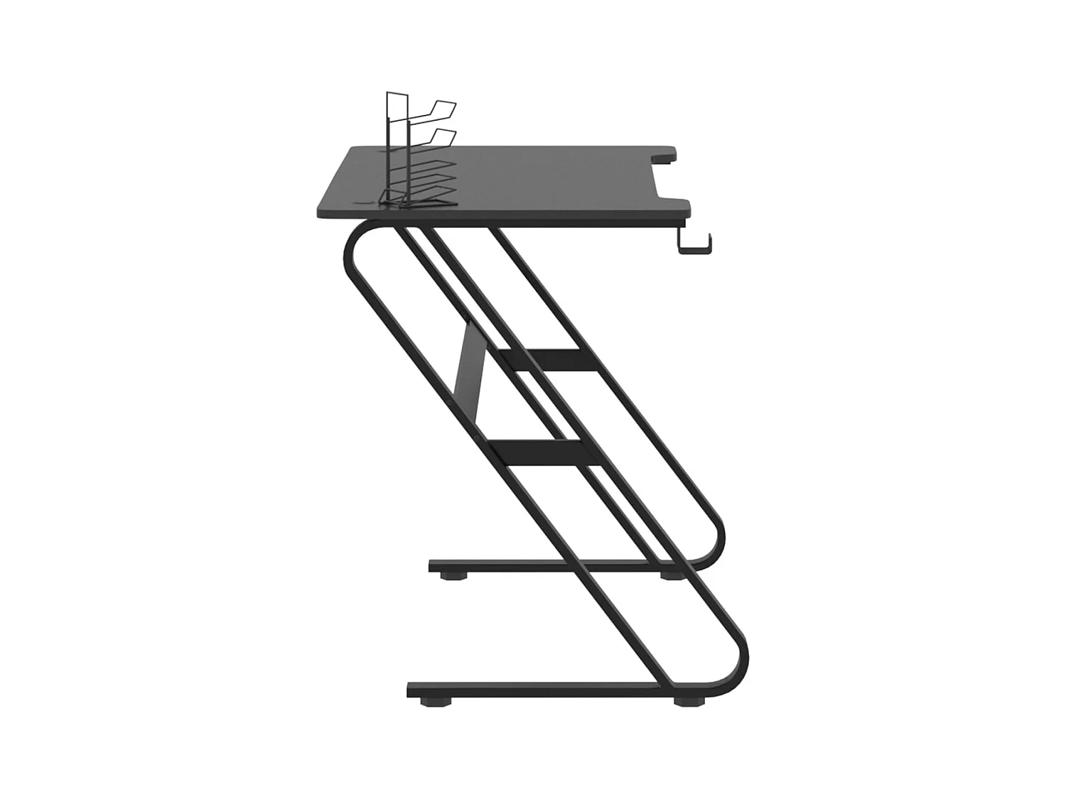 Paul-François-Alain  Bureau de jeu avec pieds en forme de ZZ Noir 110x60x75 cm