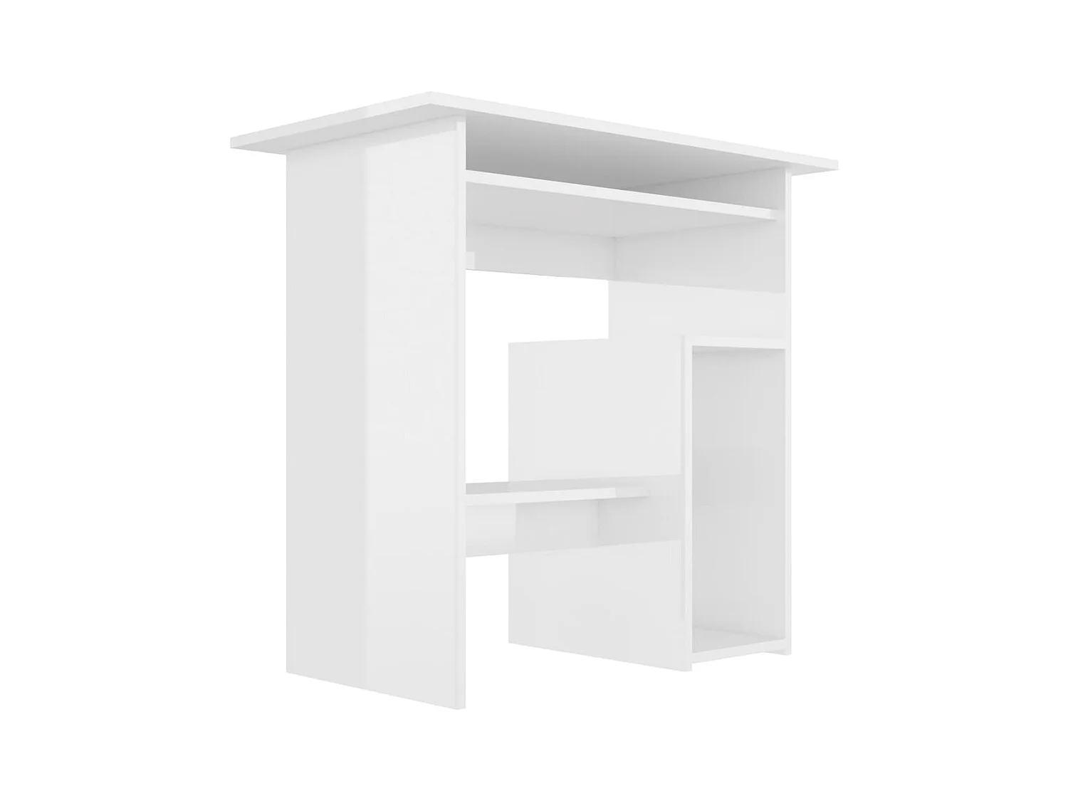 Liza  Bureau Blanc brillant 80x45x74 cm Bois d’ingénierie