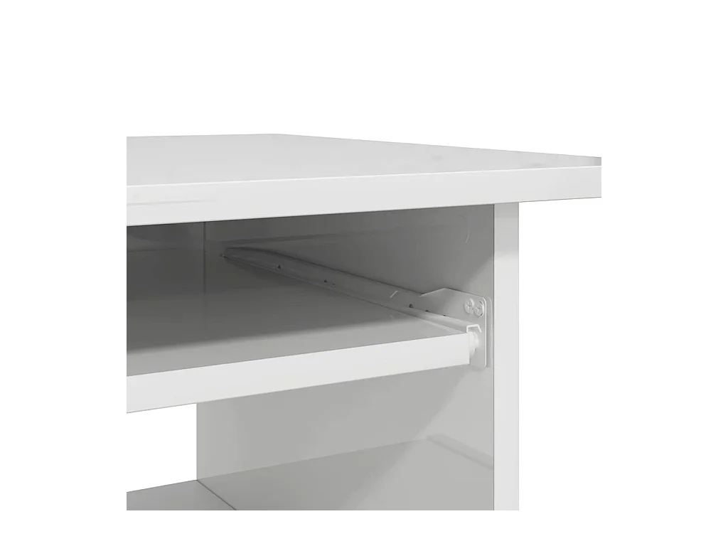 Liza  Bureau Blanc brillant 80x45x74 cm Bois d’ingénierie