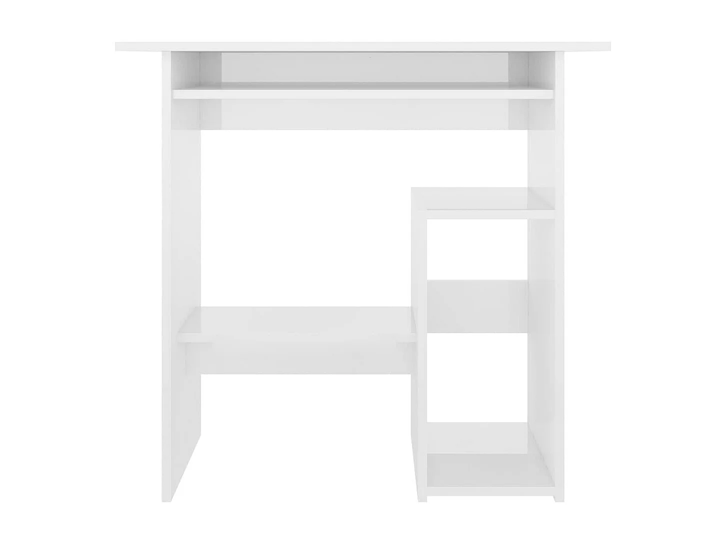 Liza  Bureau Blanc brillant 80x45x74 cm Bois d’ingénierie