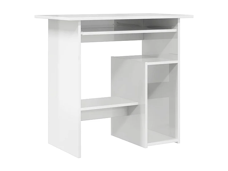 Liza  Bureau Blanc brillant 80x45x74 cm Bois d’ingénierie