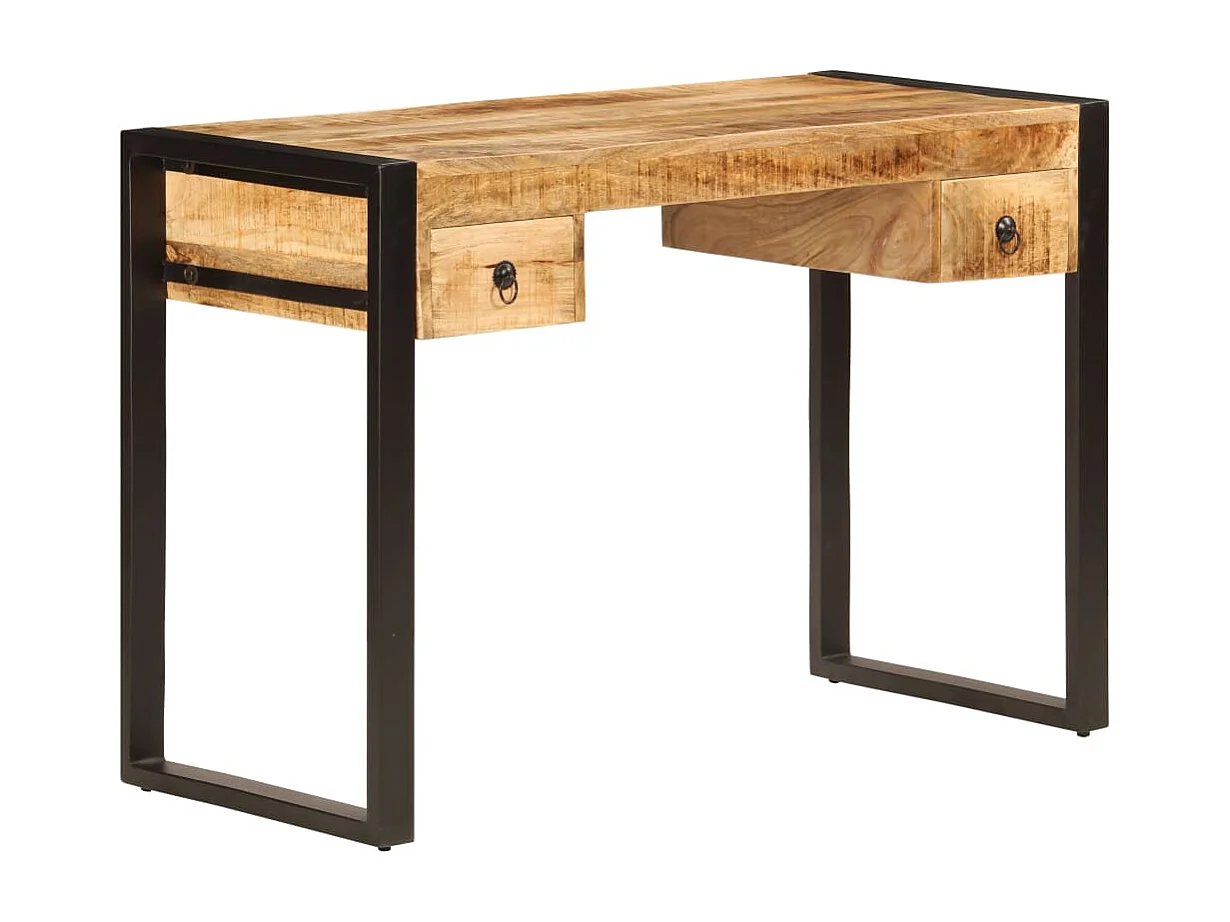 Benedetto  Bureau avec 2 tiroirs 110x50x77 cm Bois solide de manguier