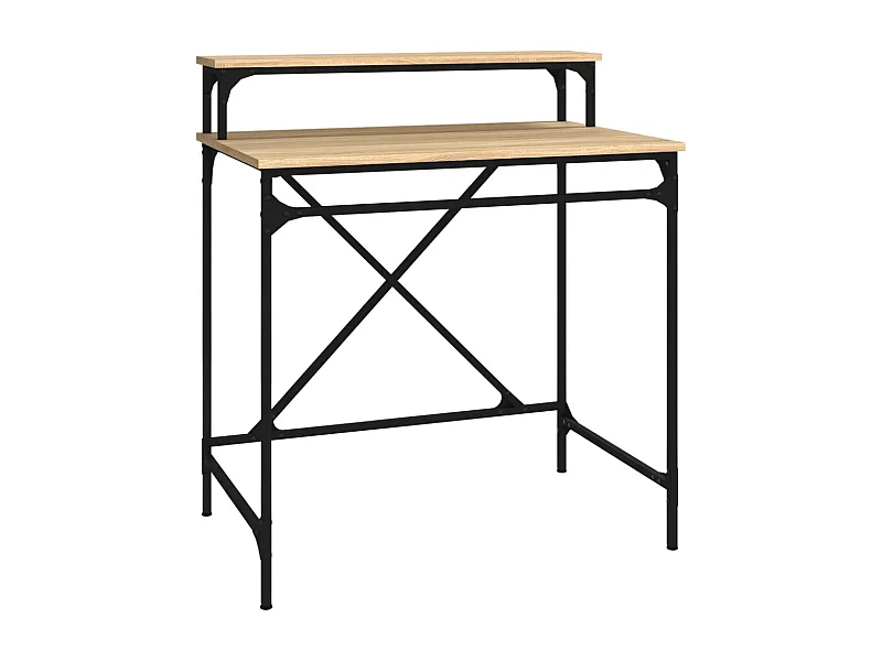 Fole  Bureau 80x50x90 cm bewerkt hout en ijzer sonoma eikenkleurig