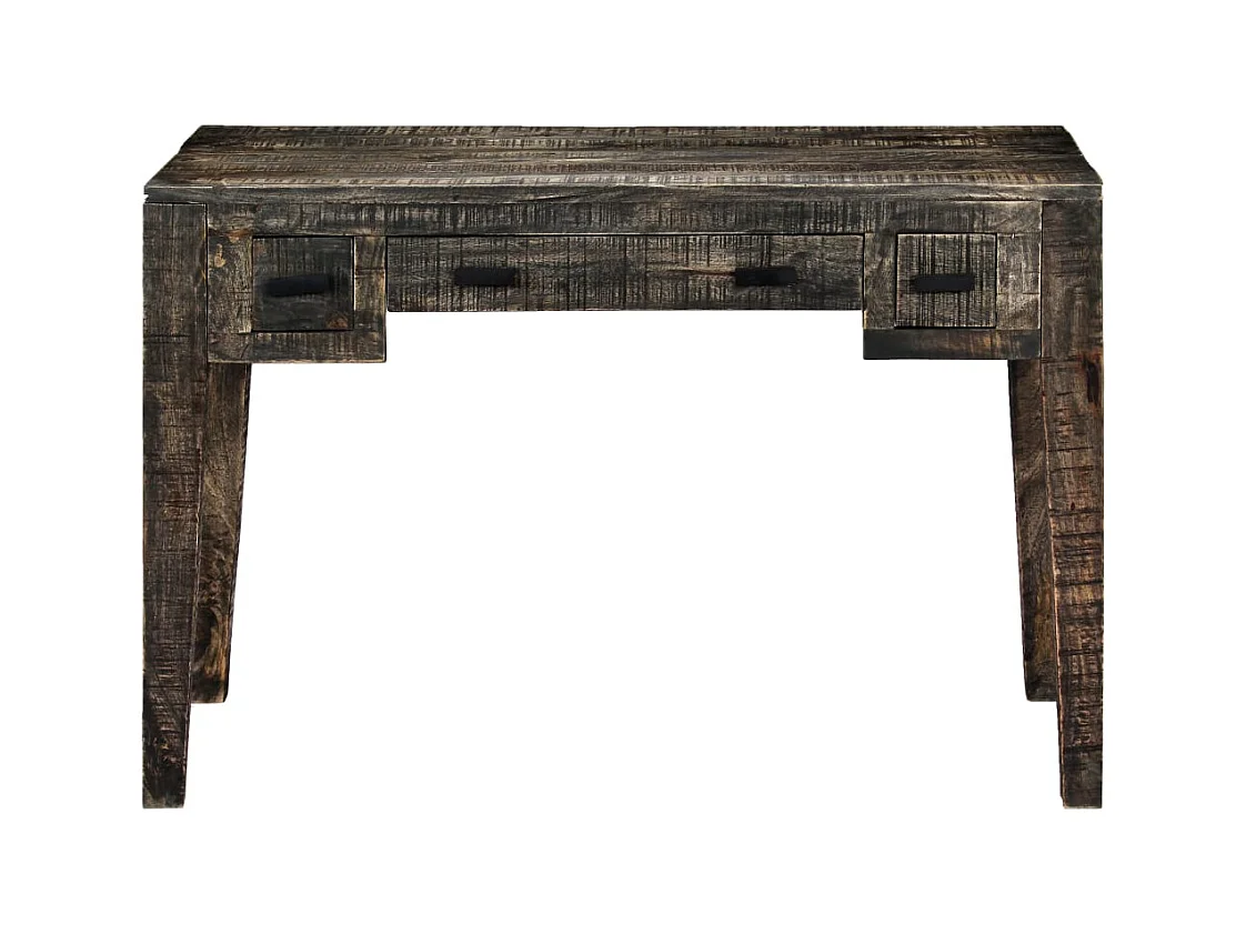 Garden Furniture -  Bureau Noir 110 x 50 x 75 cm Bois de manguier massif